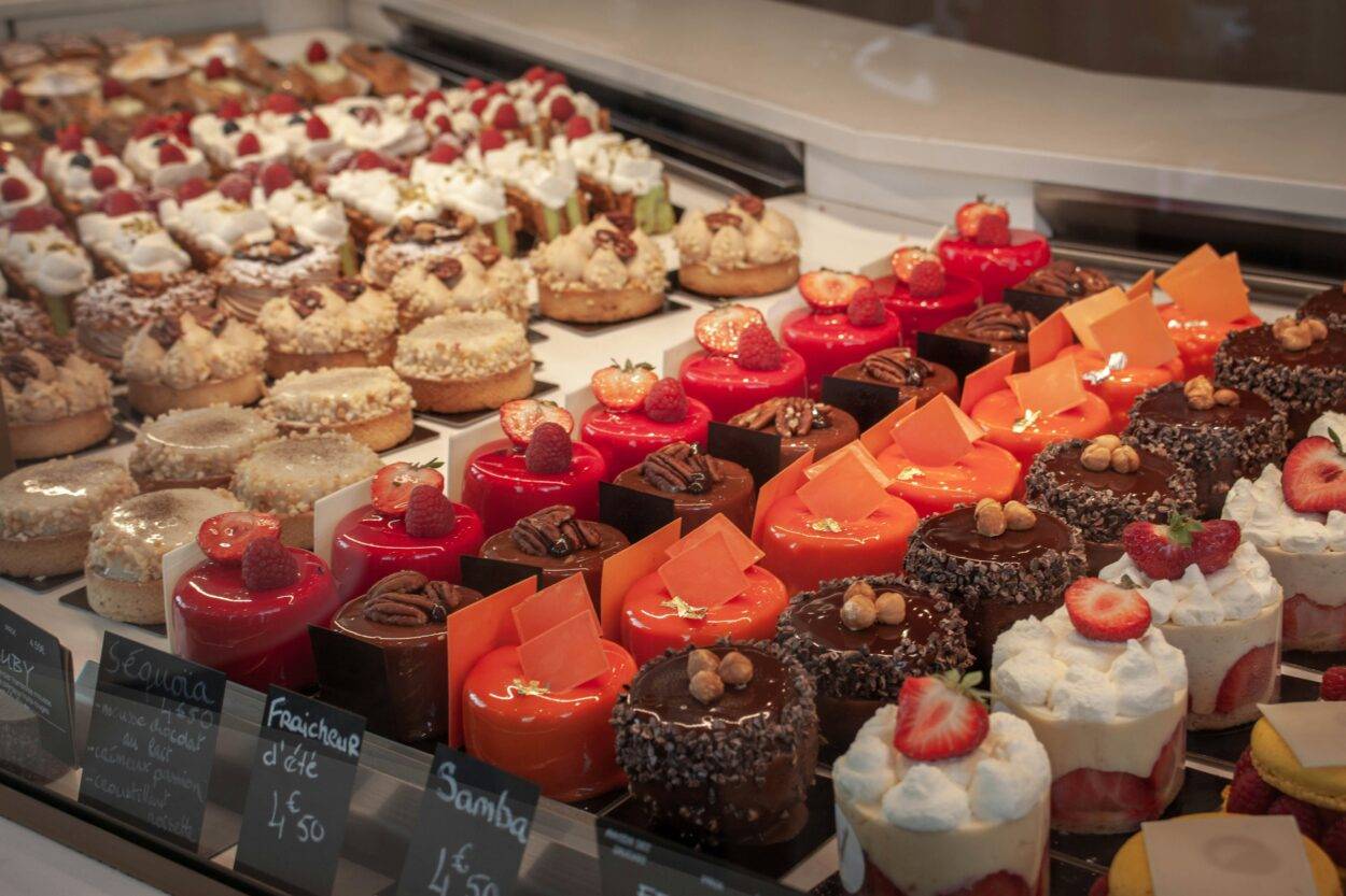 Pastries in display